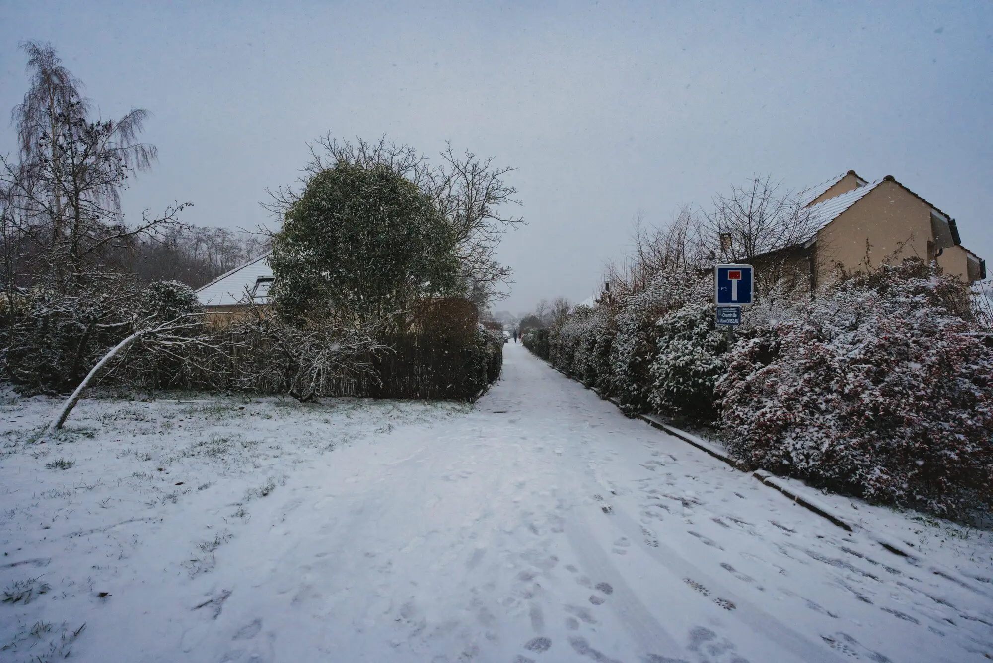 Mareil-Marly in snow